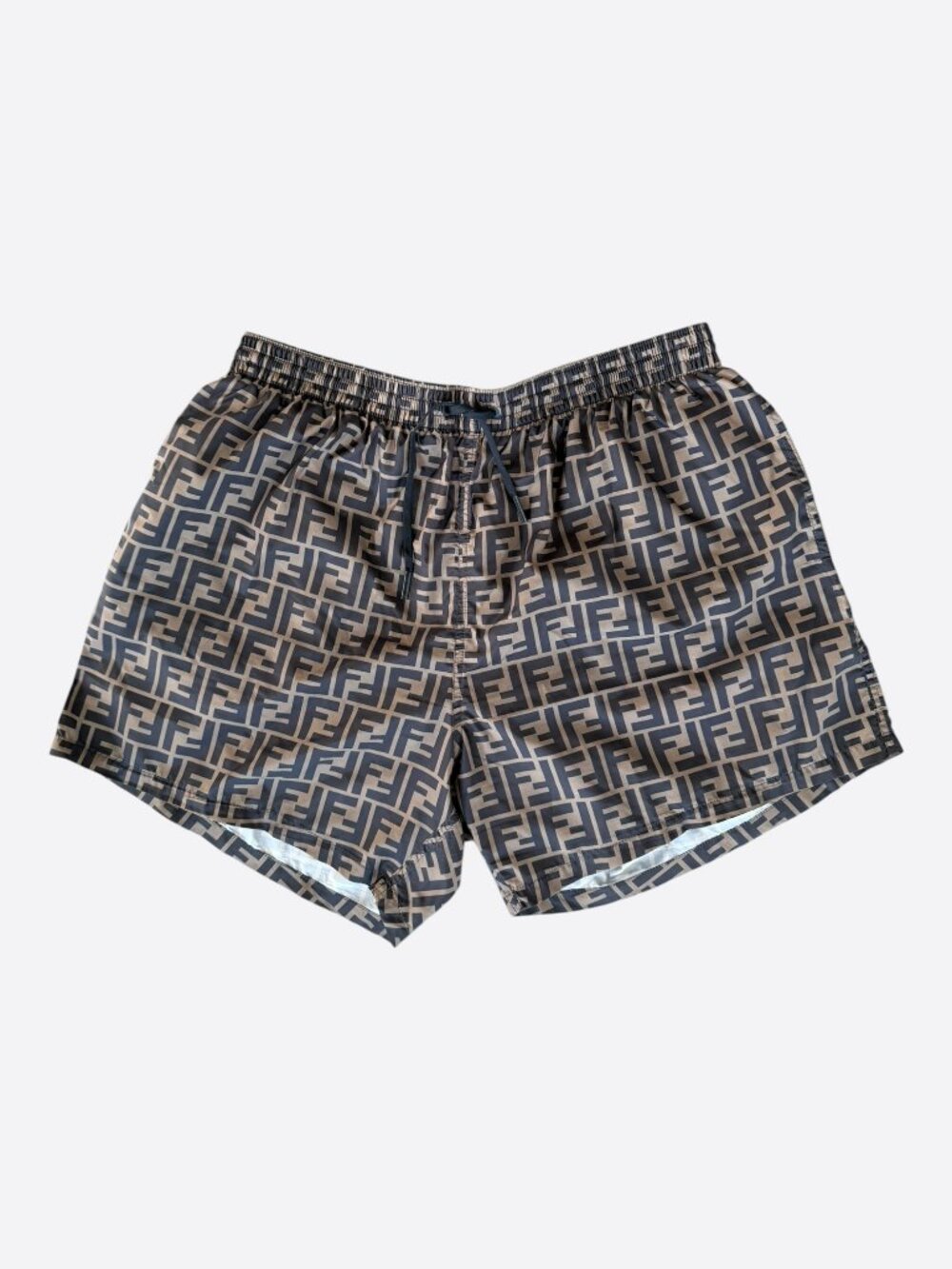 Fendi Brown & Black Monogram Swimshorts
